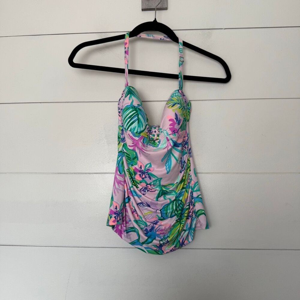 Lilly Pulitzer Women’s 4 Lulo Patterned Tankini Swim Top